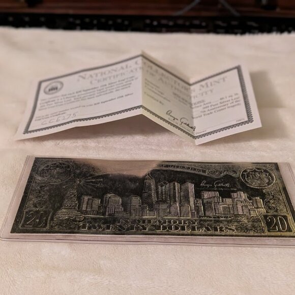 O1 2008 $20 SEPTEMBER 11 SILVER LEAF COIN-CERTIFIED - Picture 3 of 4